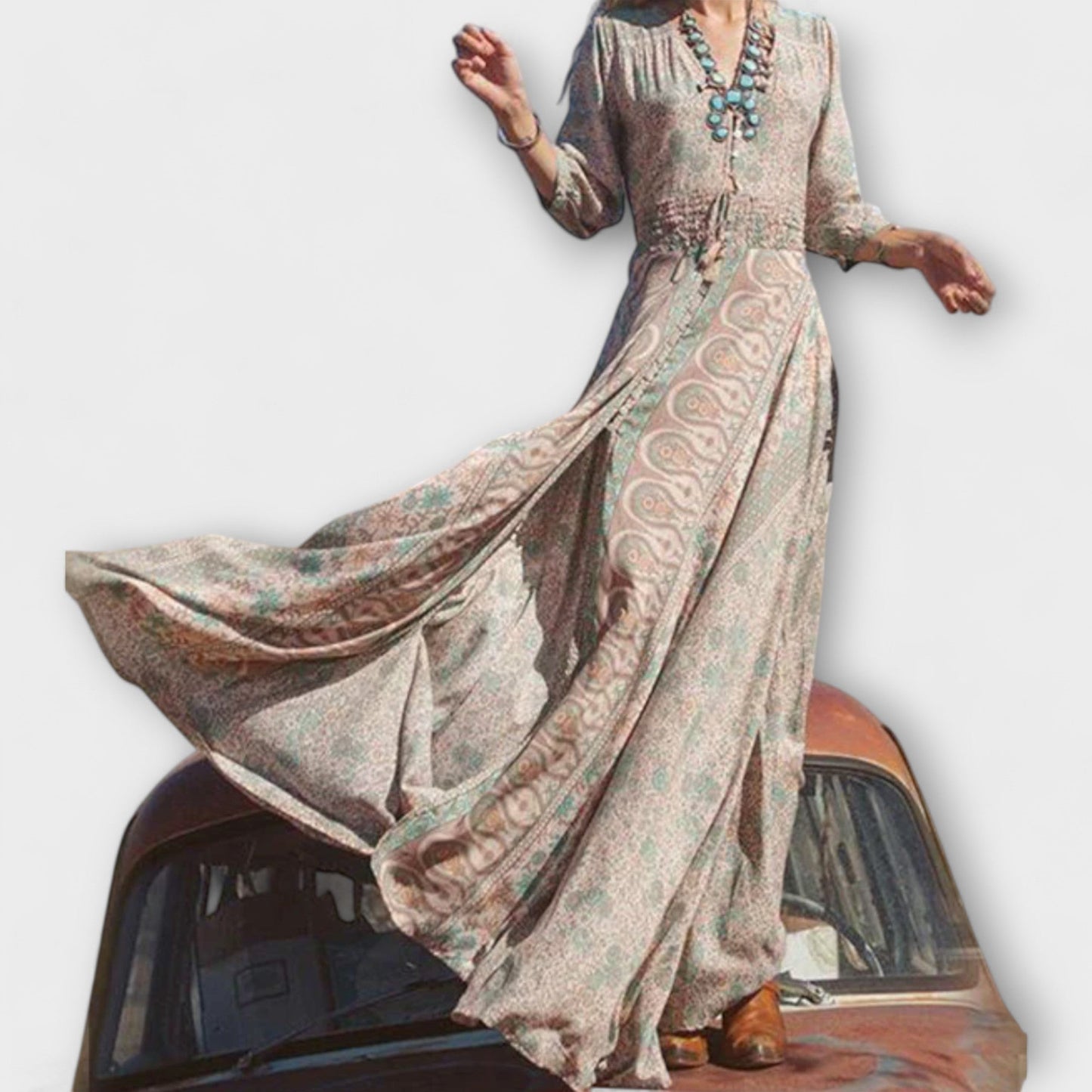 Yolanda - Bohemiškas Maxi Suknelė