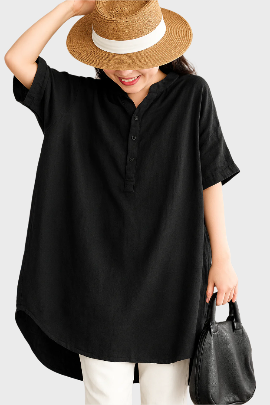 Atsipalaidavęs Lino Marškinėlių Suknelė