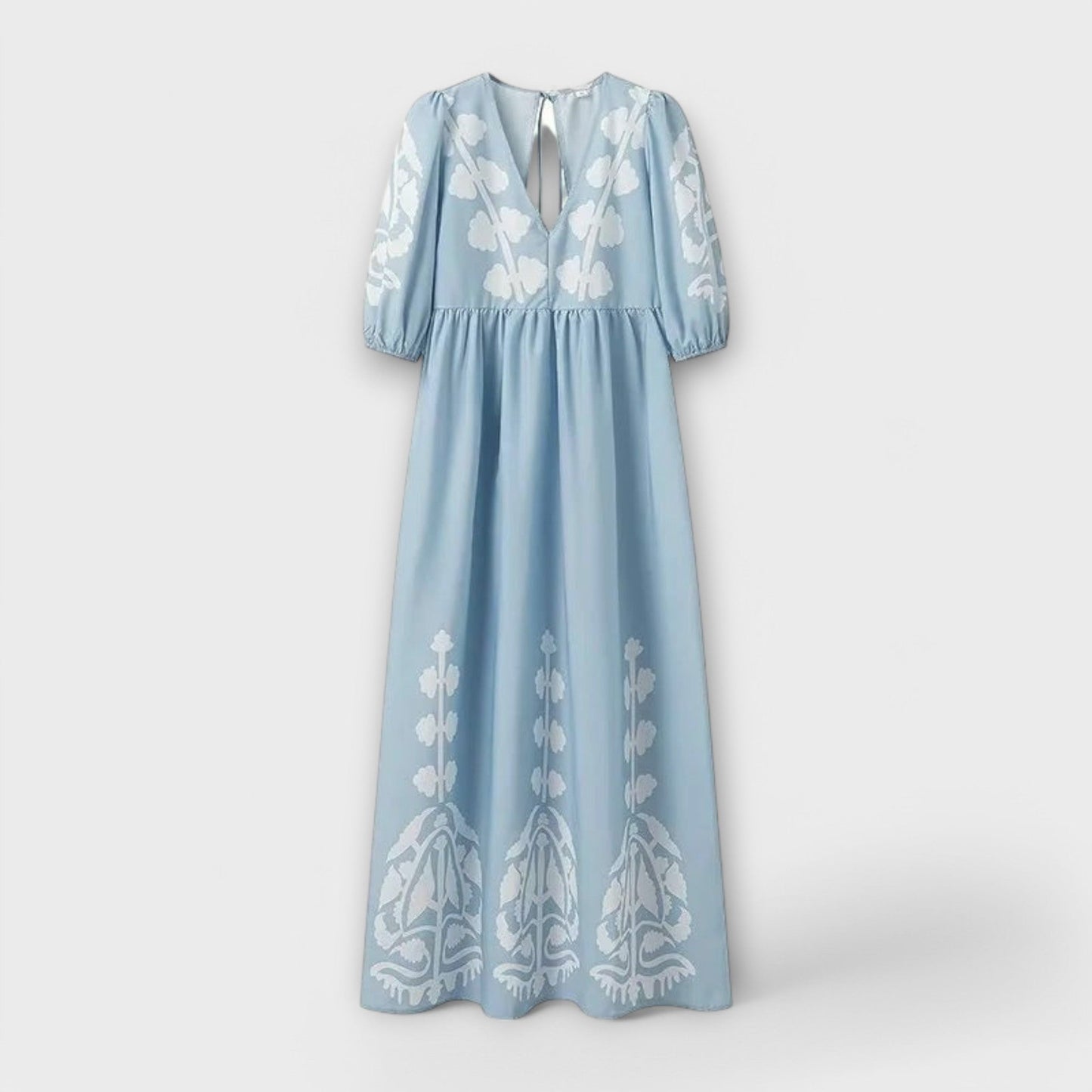 Sílvia - Spausdintas Suknelė be Pastangų Elegancijai