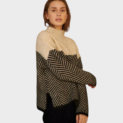 Adelie - Aukštos kokybės megztinis su aukštu kaklu iš prabangios medžiagos