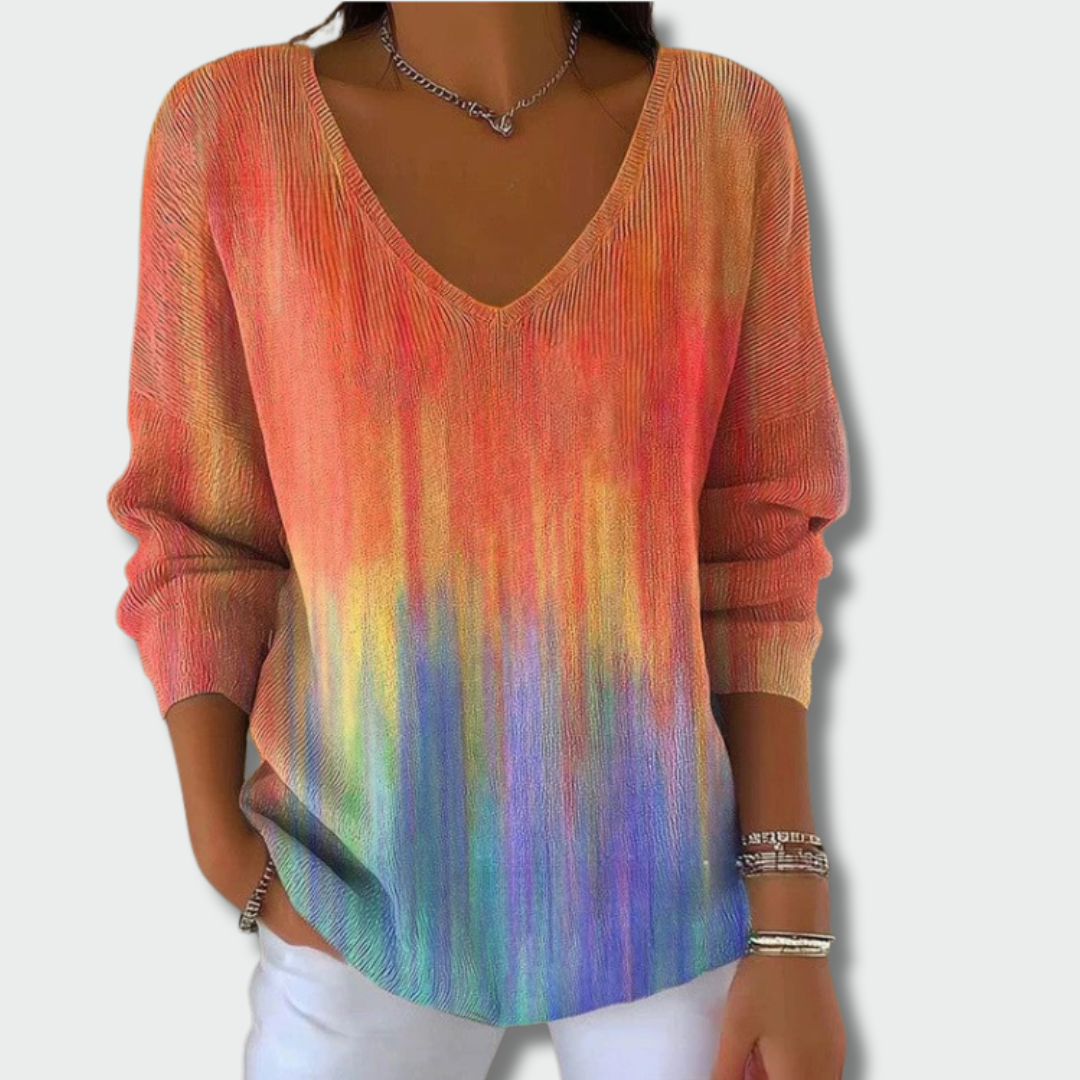 Gintarė™ – minkštas V-liaukinis megztinis