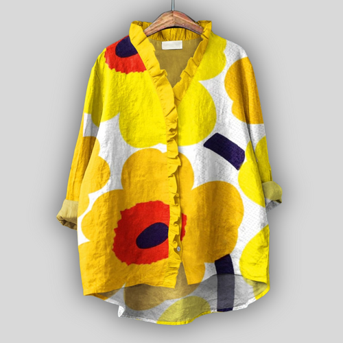 Žemyna™ - Gėlių Lino Bluzonas