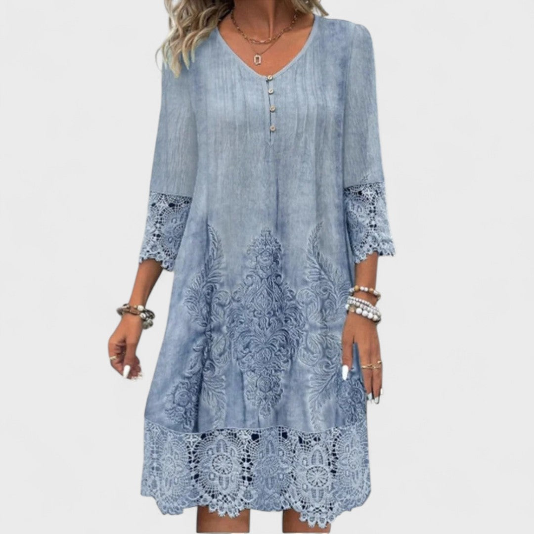 Lucia - Elegantiškas Siuvinėjimo Suknelė