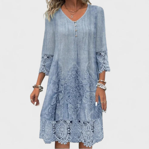 Lucia - Elegantiškas Siuvinėjimo Suknelė