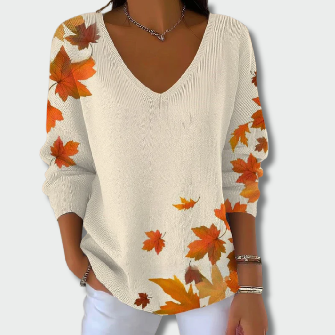 Gintarė™ – minkštas V-liaukinis megztinis