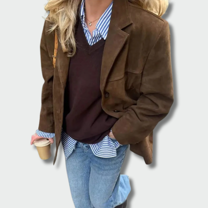 Laima™ – Rudas zomšinis trenchas rudeniui