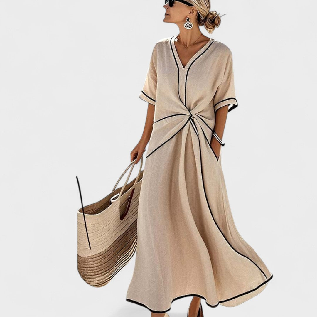 Filomena – Ilga suknelė dryžuota