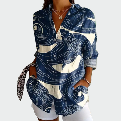 Laura™ - Stilinga palaidinė su gėlių raštu