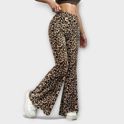 Berenice™ - Bootcut leopardų kelnės