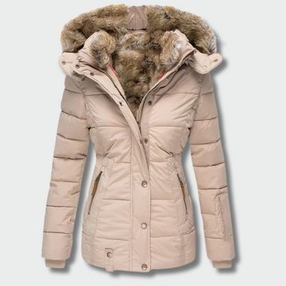 Aušra™ – šiltas žiemos paltas su gaubtu