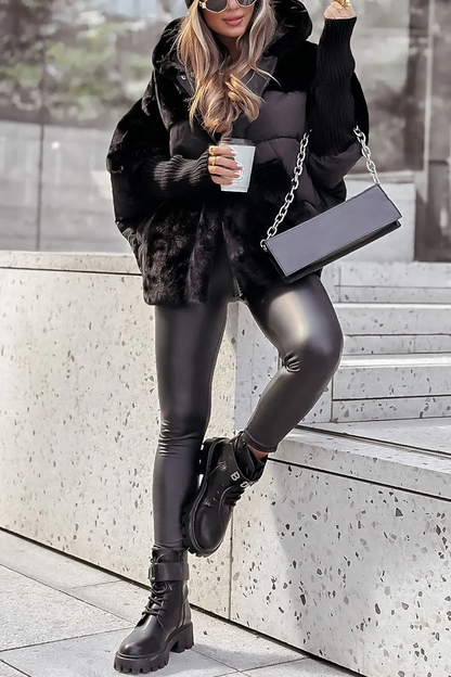 Ava - Stilingas Pūkinis Švarkas