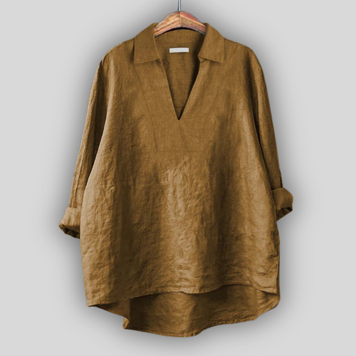 Dovilė™ - Lininė Bluzonė Sidabrinė Elegancija