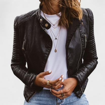 Simona - Elegantiška odinė striukė