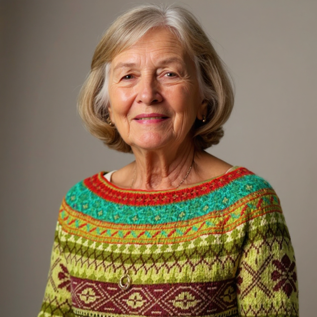 Caitlin - Vintažinis salos megztinis