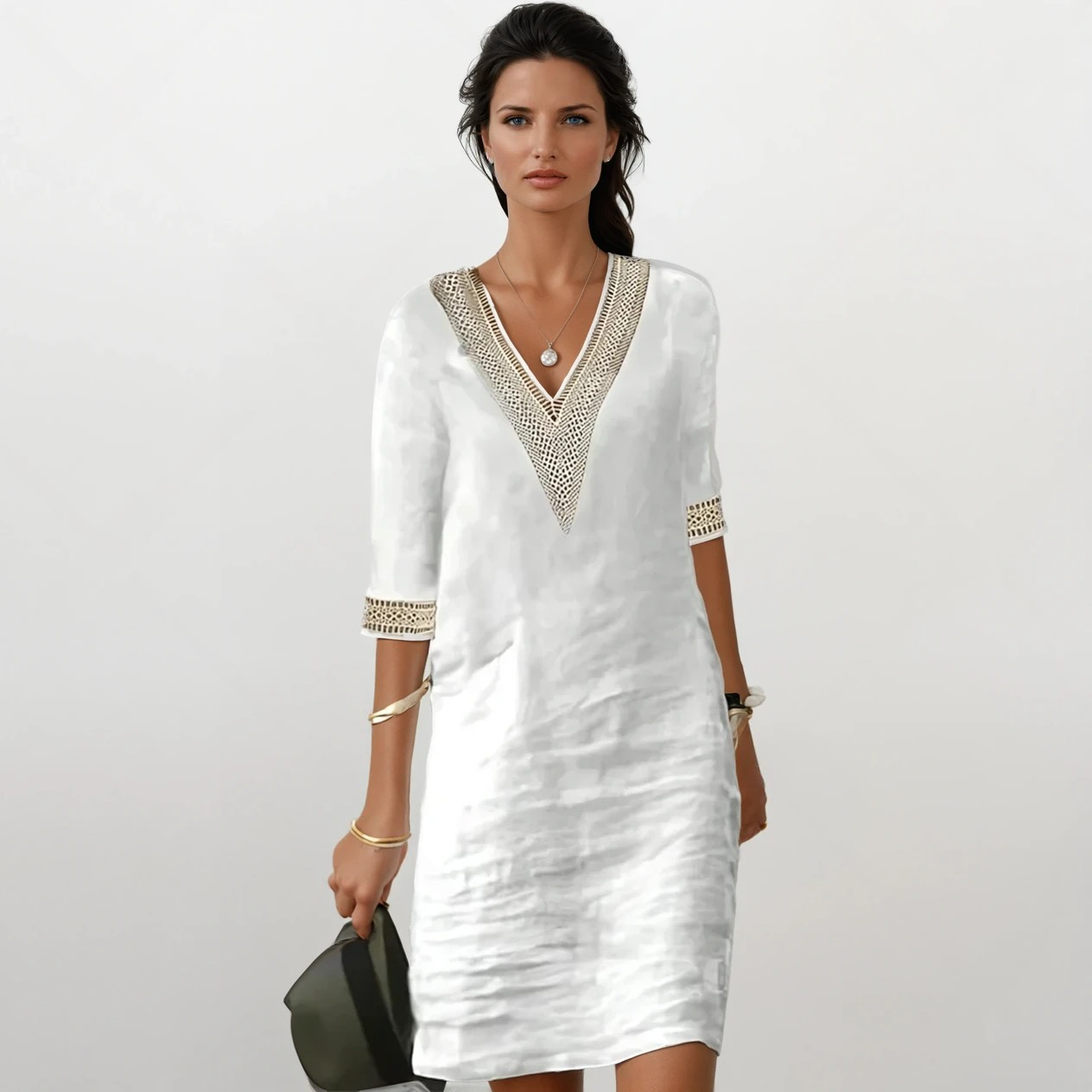 Mariana - Moteriška medvilnės ir lino suknelė