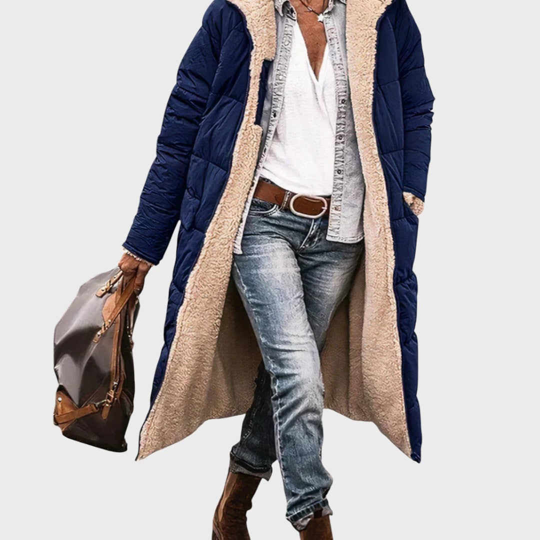 Žiema | Elegantiška ir šilta dvipusė moteriška parka