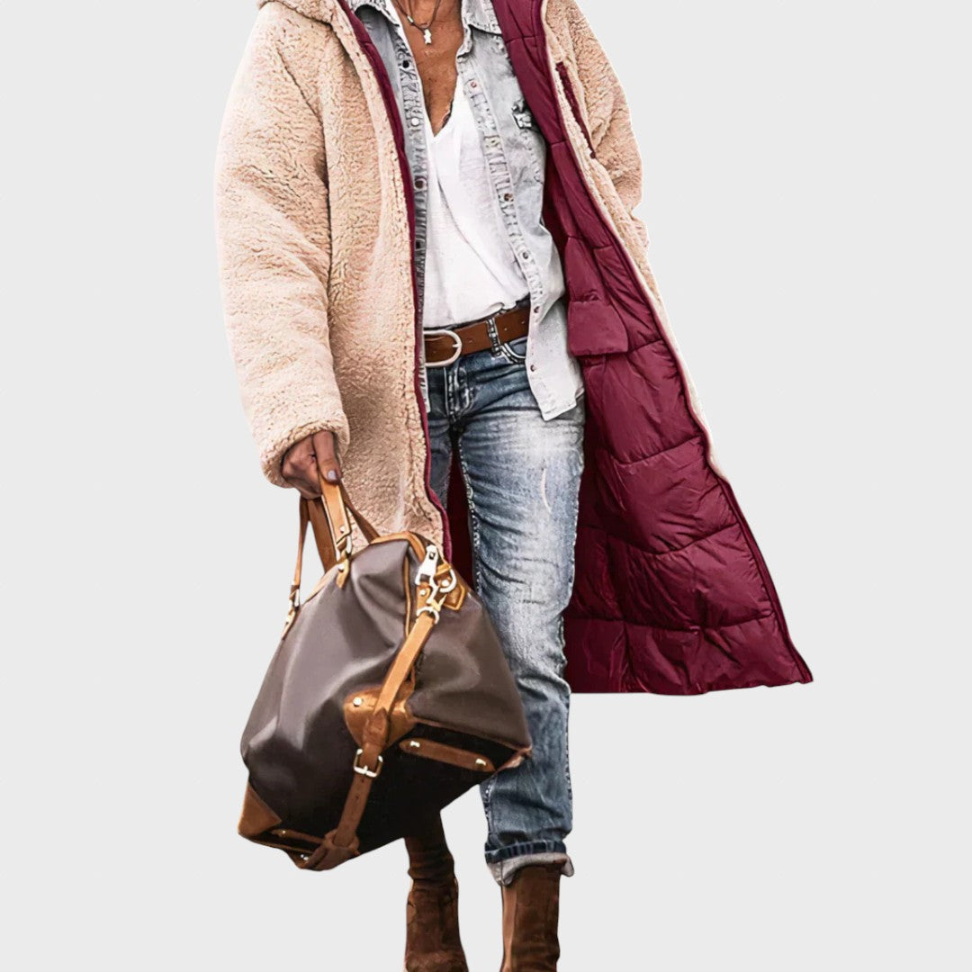 Žiema | Elegantiška ir šilta dvipusė moteriška parka