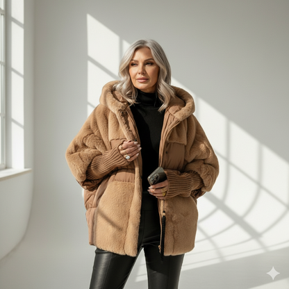 Dominika - Šiltas pūkinis paltas