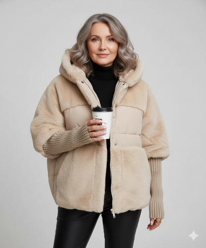 Dominika - Šiltas pūkinis paltas