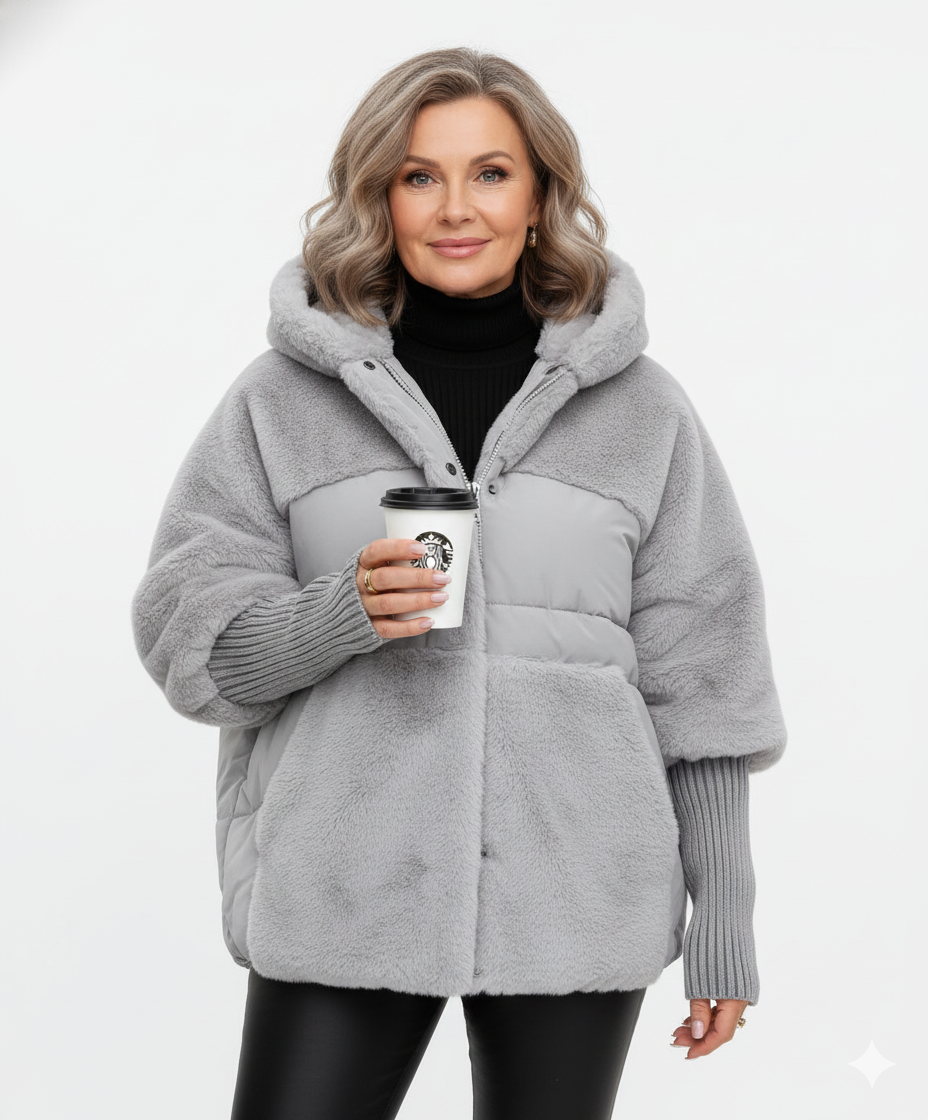 Dominika - Šiltas pūkinis paltas