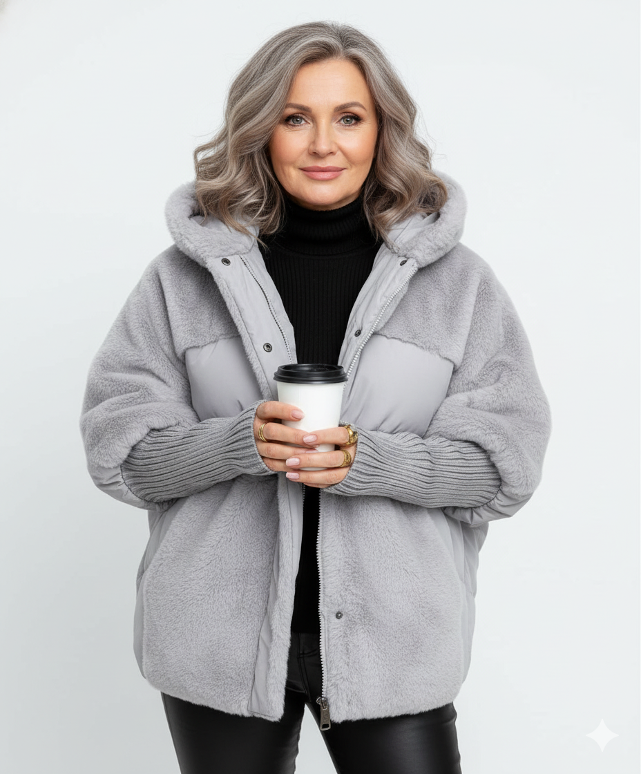 Dominika - Šiltas pūkinis paltas