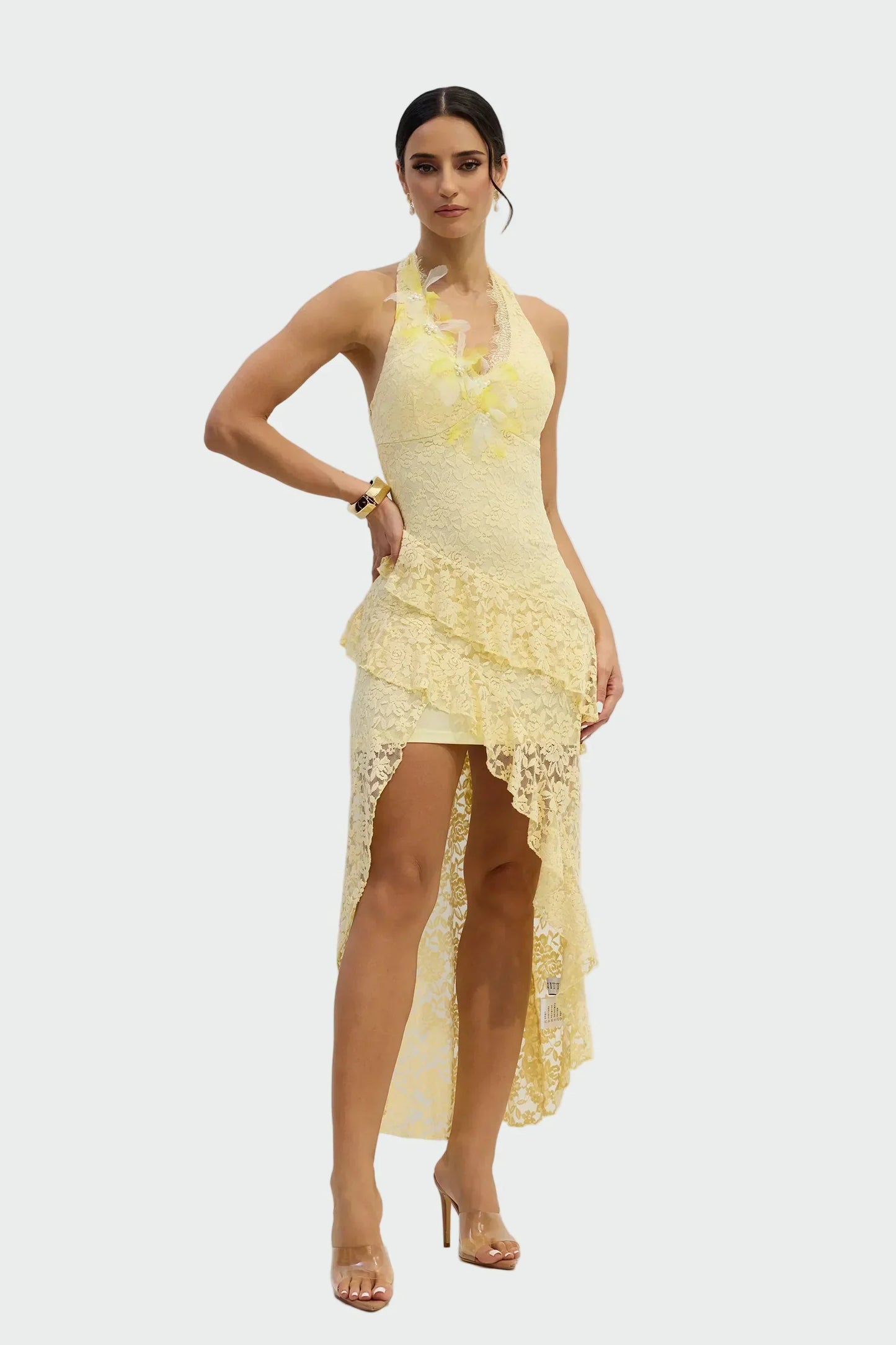 Ingrida™ - Violetinis Mini Suknelė