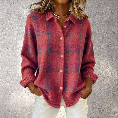 Anna™ – Minkštas Languotas Kardiganas, Retro Stilius