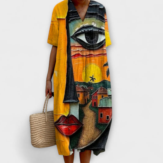 Daniela – Lengvas vasarinis suknelė iki kelių