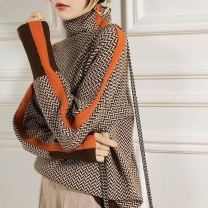 Marieke - Megztinis su ryškiais kontrastingais dryžiais