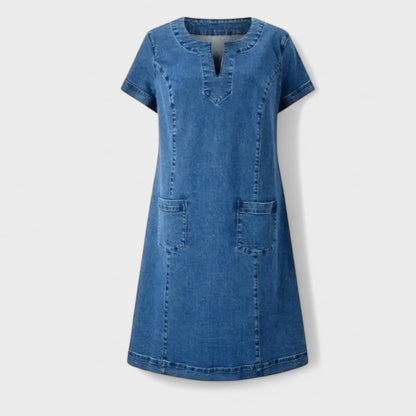 Julia - Minkšto džinsinio suknelė