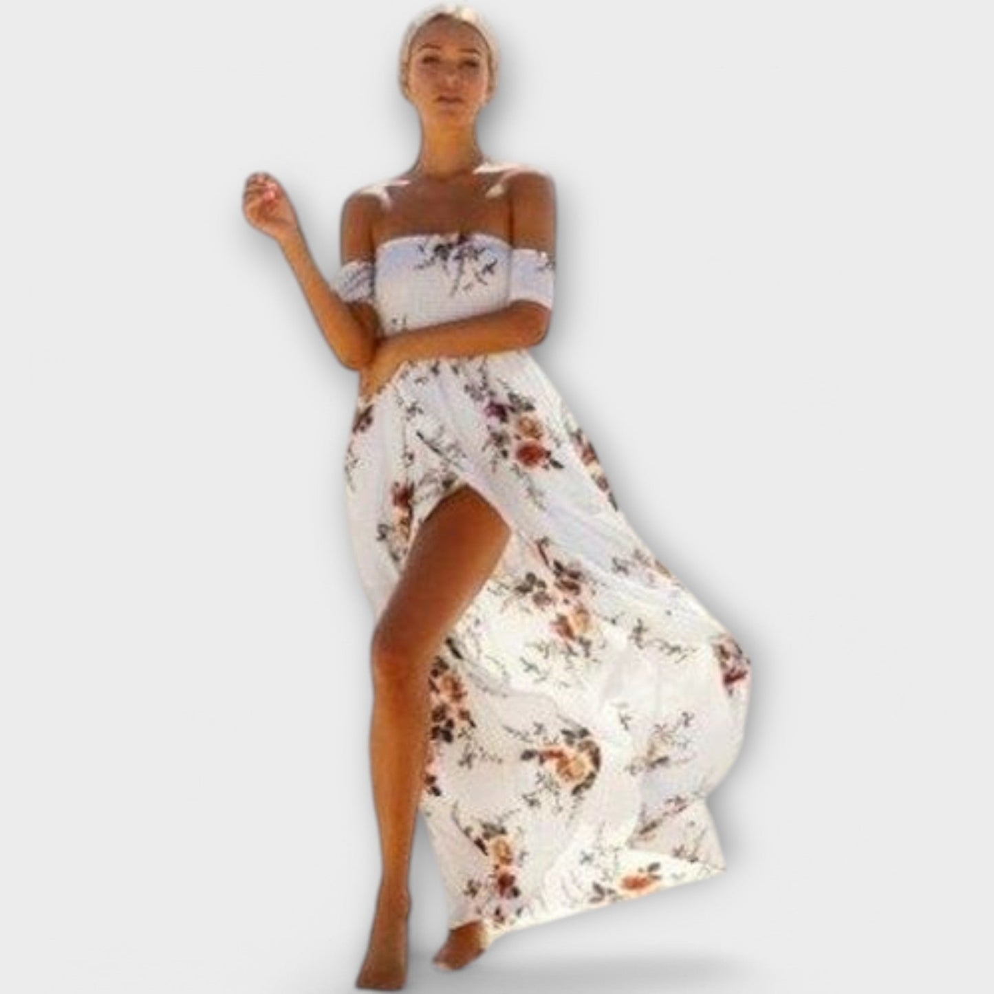 Francisca - Boho stiliaus midi suknelė