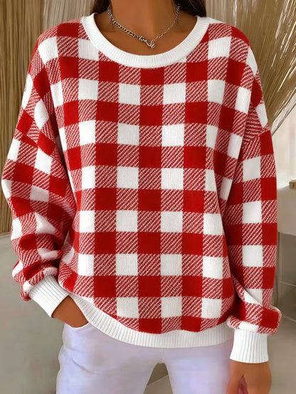 Tess - kalėdinis megztinis languotas