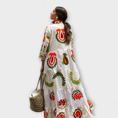 Marcela - Elegantiška gėlių suknelė