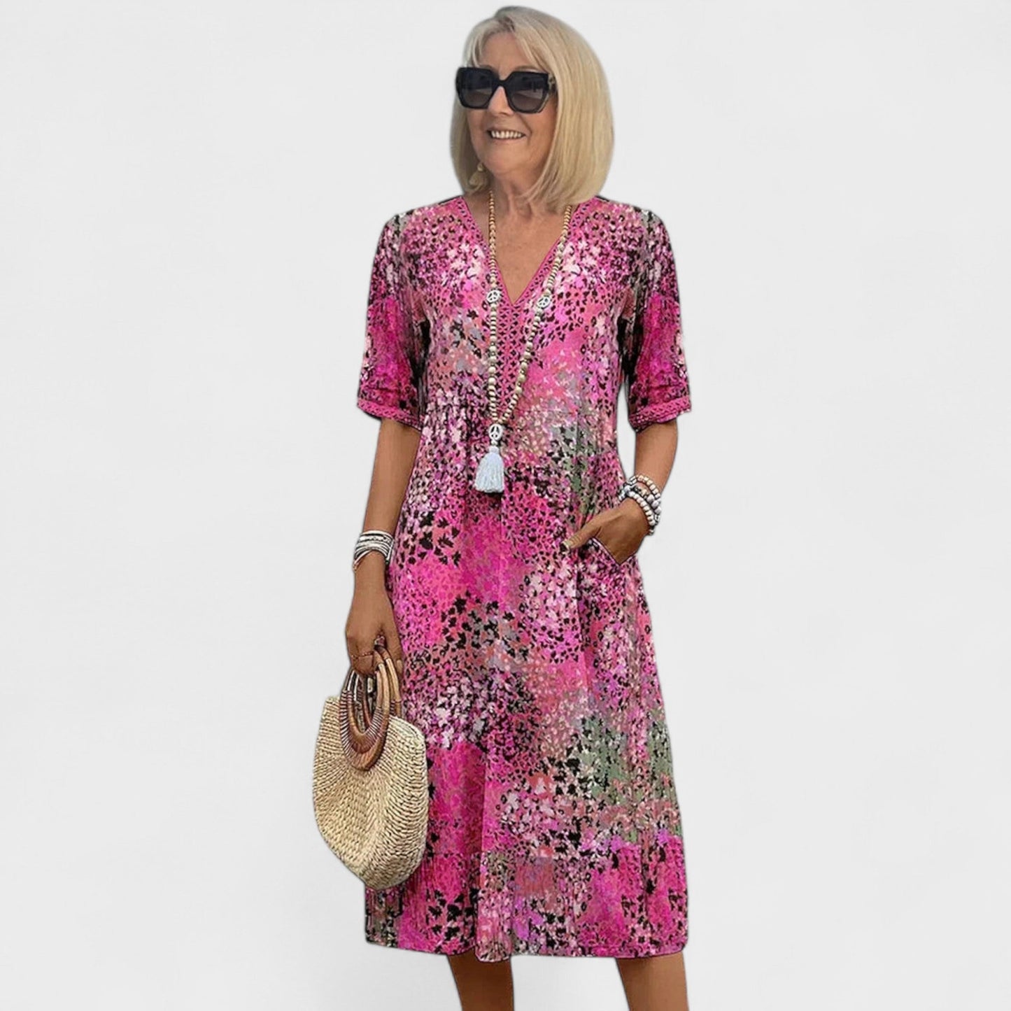 Sigita- Ryški Vidutinio Ilgio Suknelė