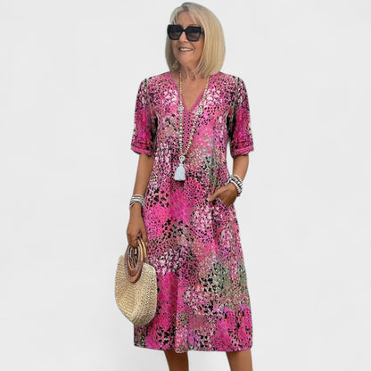 Sigita- Ryški Vidutinio Ilgio Suknelė