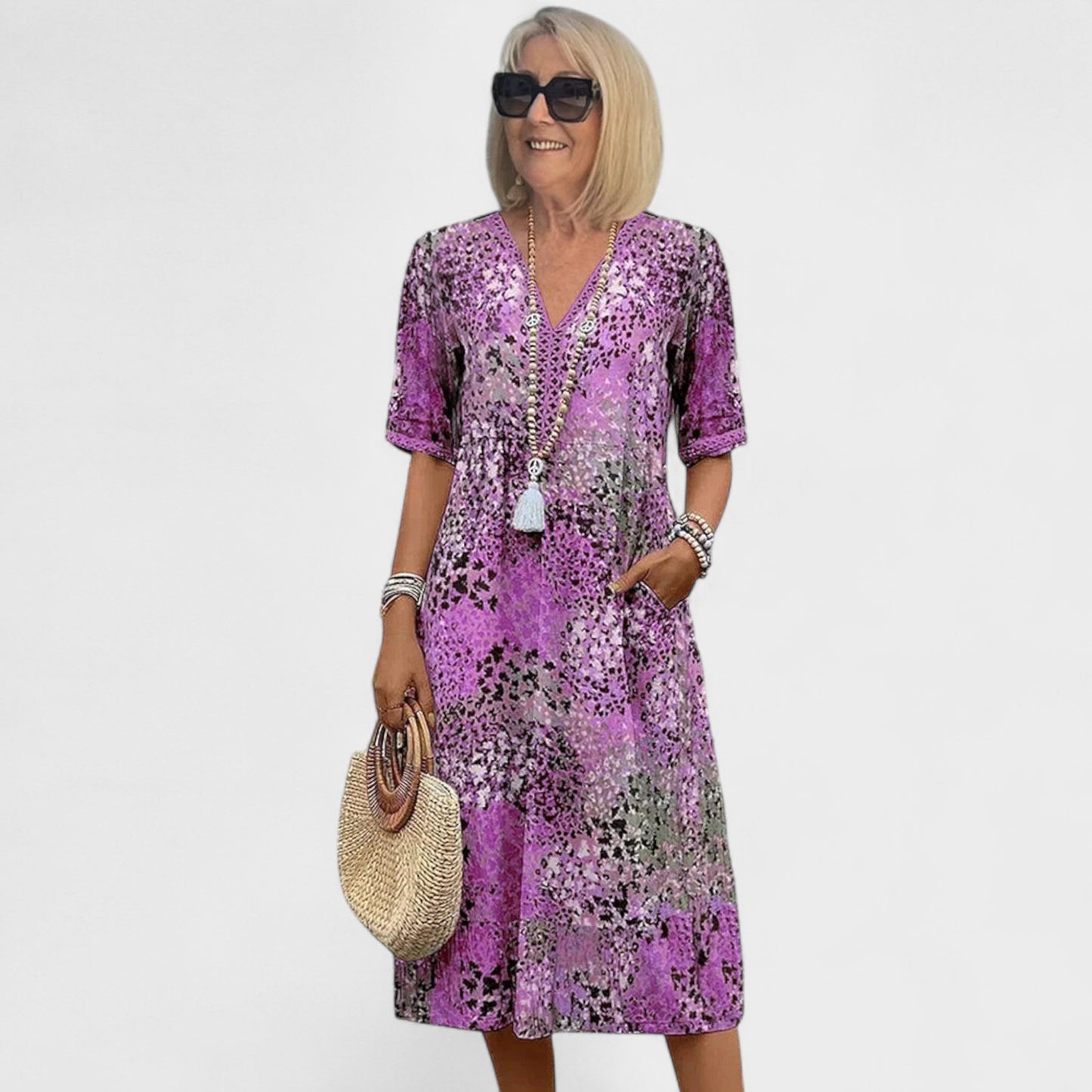 Sigita- Ryški Vidutinio Ilgio Suknelė