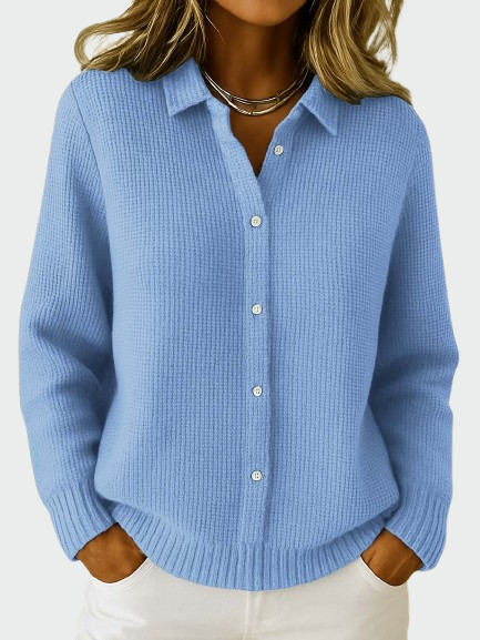 Lėja™ - Klasikinis Megztas Kardiganas iš Minkštos Vilnos