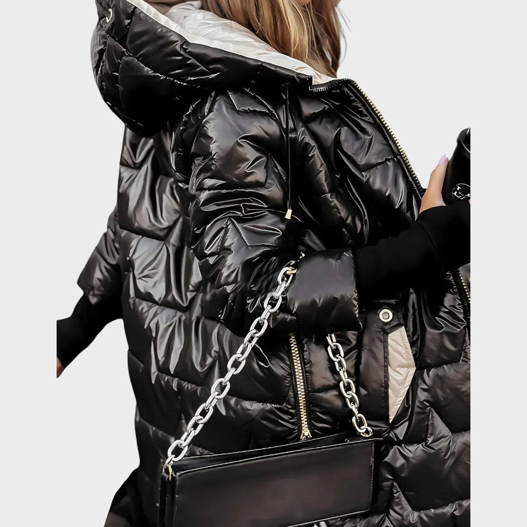 Noelia - Elegantiškas žiemos paltas su gobtuvu ir pamušalu