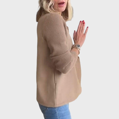 Šiluma | Elegantiškas švarkas su megztomis rankovėmis