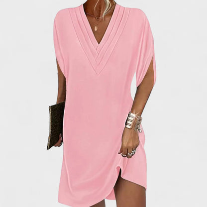 Helena - Elegantiška Suknelė su Atviromis Rankovėmis